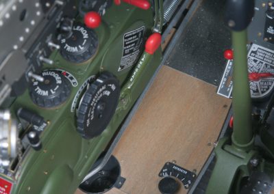 A detailed view of the cockpit.