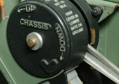 The Spitfire landing gear control.