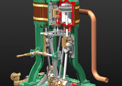 Bill's CAD plan for a twin simple steam launch engine.
