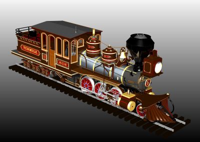 Aa higher angle view of the Mason Bogie.