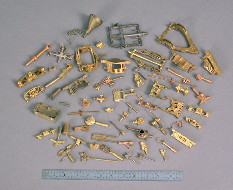 Wax Brass Castings A vast array of wax brass castings made by Bill.