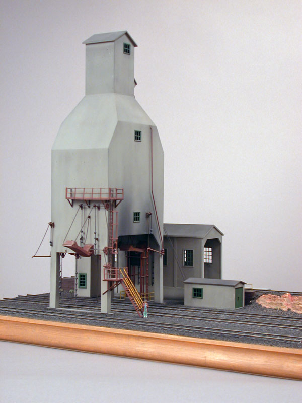 Scale Model Santa Fe Coaling Tower Another view of Bill's scale model coaling tower kit.
