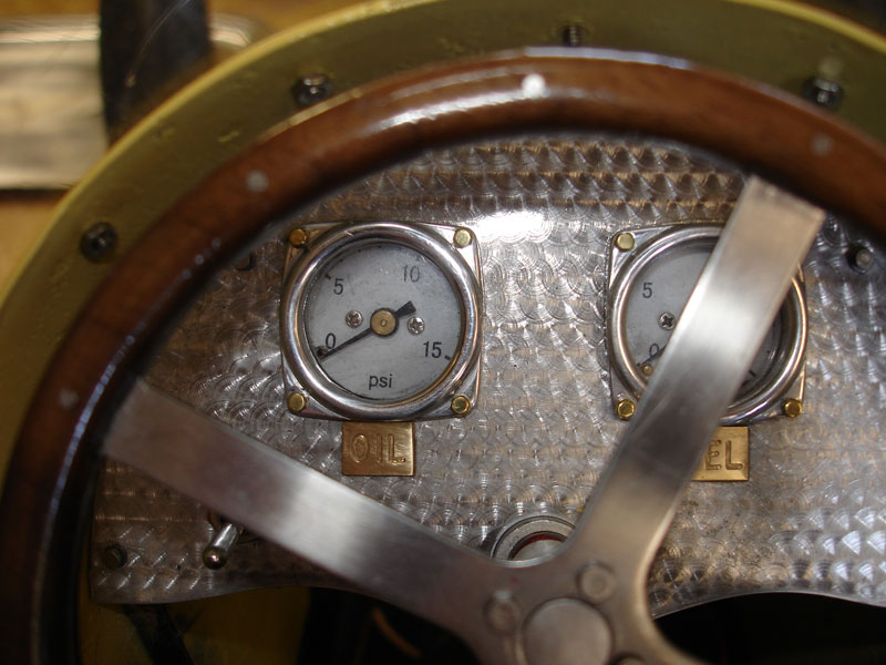 Race Car Dash A close look at the finished dash.