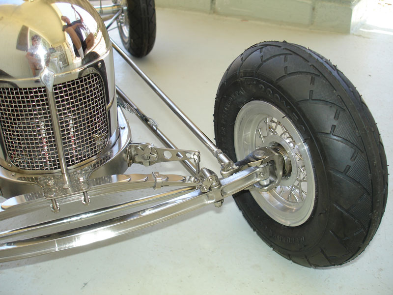 Suspension Detail A close look at the race car suspension.