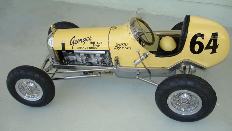 Ron’s Finished Scale Race Car The finished scale model race car.