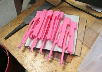 Some of the lost-wax castings.