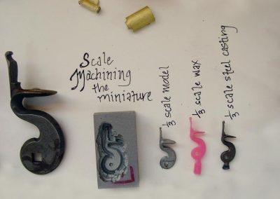 The casting process.