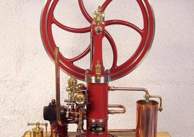 An inverted hot-bulb engine.