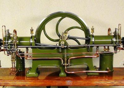 A double opposed hot-bulb engine.