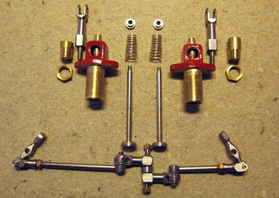 Engine components for the twin-cylinder.