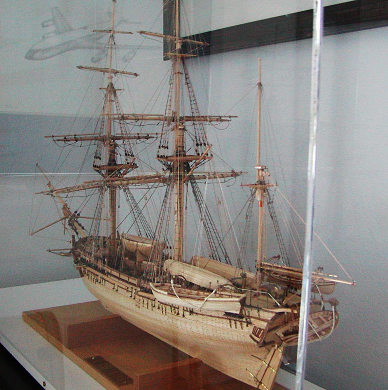 Hastings-Beagle James' scale model of the HMS Beagle.