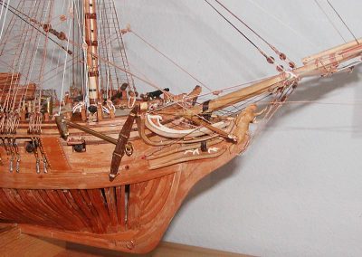 A shot of the HMS Diana bow.