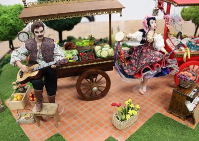 Some of the figures in the gypsy camp.