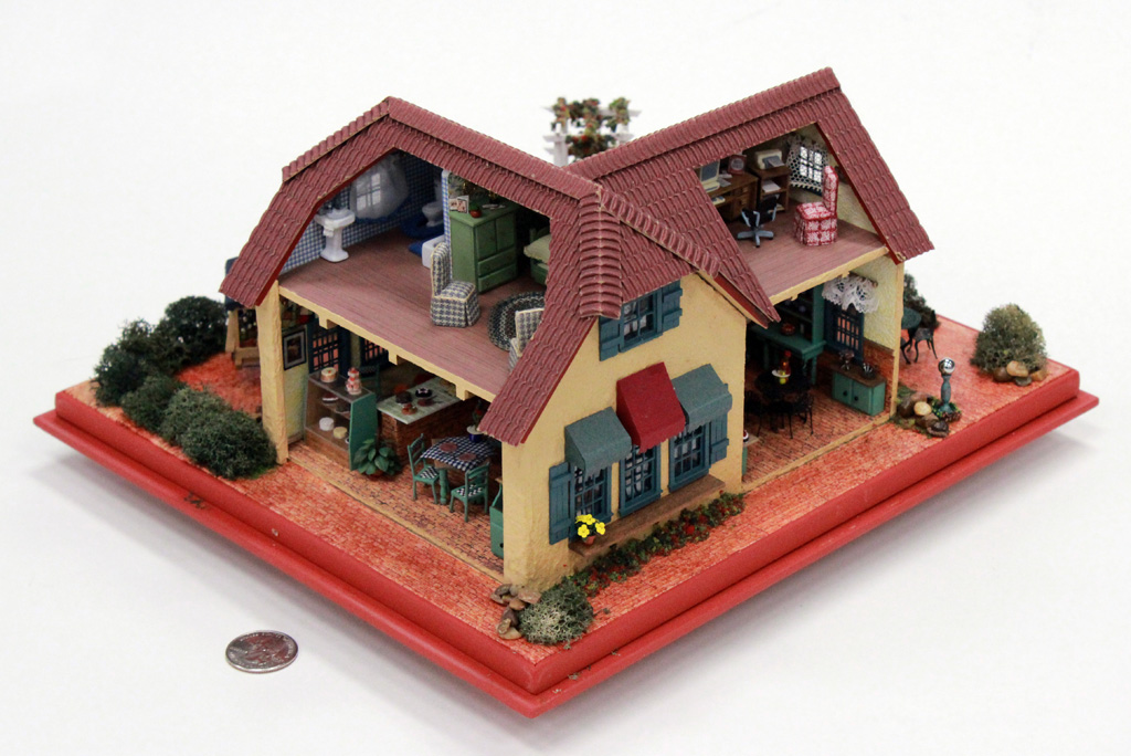Mimi’s Cafe Model A miniature dollhouse model of Mimi's Cafe.