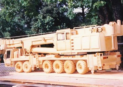 Perry’s scale model of the Red Bull crane truck.