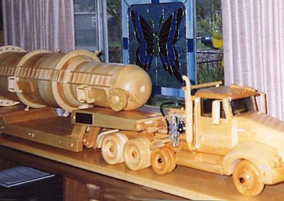 This photo shows the trailer with a load that might be headed for the oil fields.