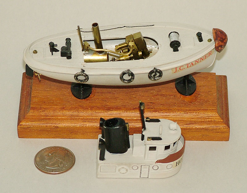 A look at the tugboat with the cabin removed.