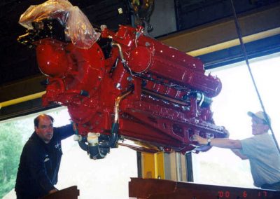 A look at the engine for the Miss Packard boat.
