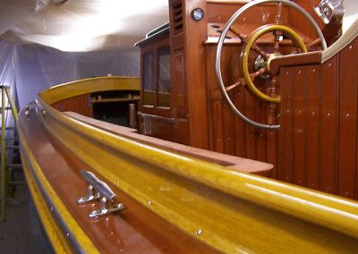 The finished steering wheel for the Rachel H.