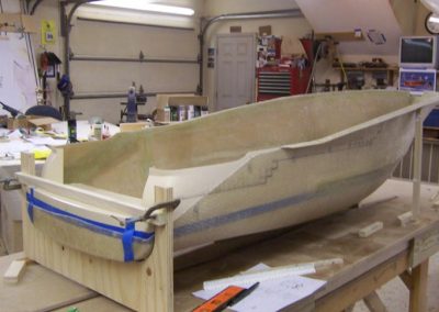 The Crosswinds II hull being built.