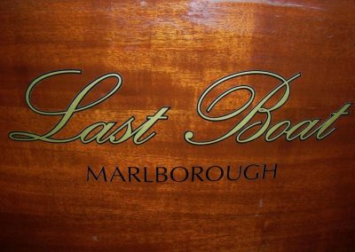 A close-up on the "Last Boat" rear detail.