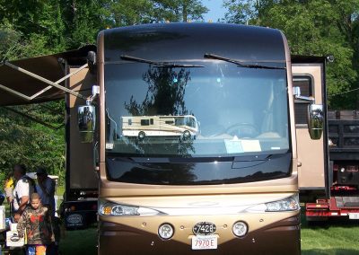Fred's model motorhome inside the full-size Fleetwood.