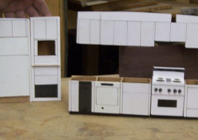 Some of the galley cabinets waiting for installation.