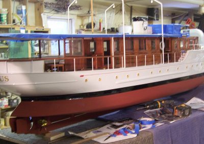 A side view of the painted Olympus model.