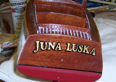 The freshly painted Junaluska tender.
