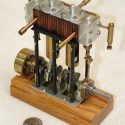 Another look at the two-cylinder marine engine.
