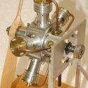 A rear look at the 5-cylinder radial steam engine.