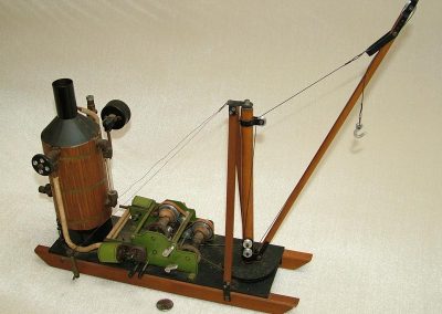 Another look at the antique looking steam engine with boiler.