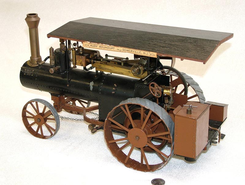 Scale Model Steam Tractor A scale model steam tractor built by Rudy.