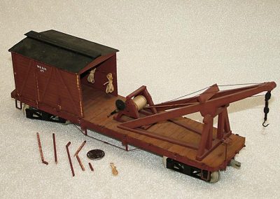 A scratch-built crane car.