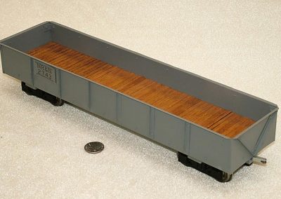 An open rail car.