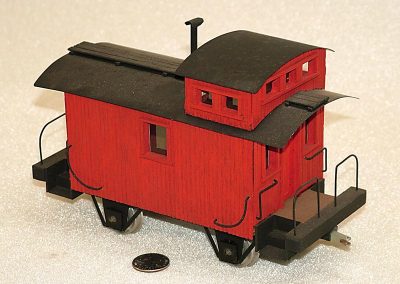 A scratch-built caboose.