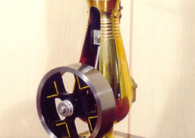 An ornate steam engine built by Rudy.