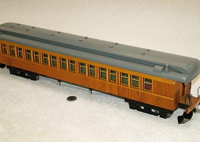 A scratch-built passenger car.