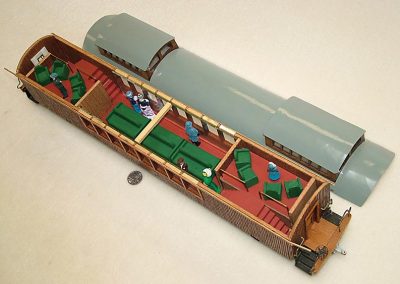 A look inside the observation car.