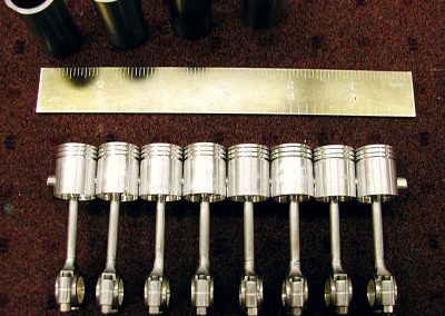 Piston assemblies for the Duesenberg.