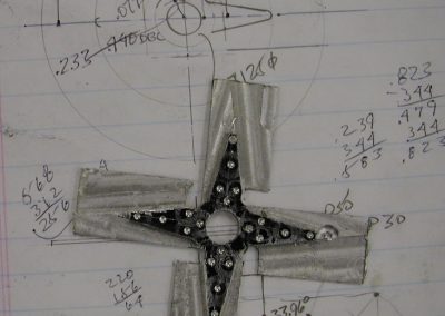 A rough sketch outlining fan construction.