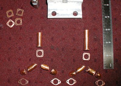 Different parts for the intake manifold.