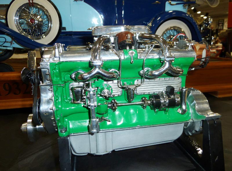 Duesenberg Engine A closer look at the finished Duesenberg engine, a 1/6 scale Liberty V-12.