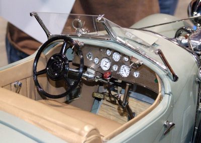 A look inside the cab of the unfinished Duesenberg.