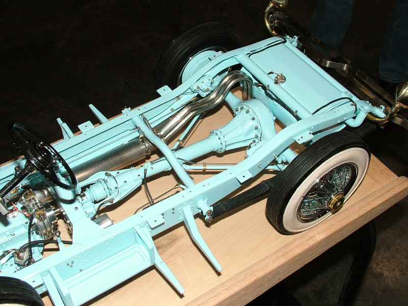 Duesenberg Driveline The partially completed Duesenberg driveline.