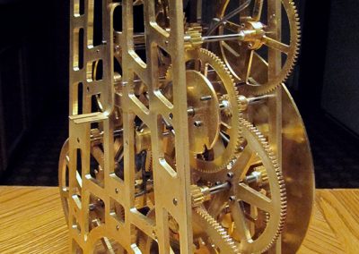 A rear view of Chris' striking clock.