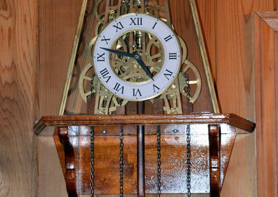 A striking wall clock.