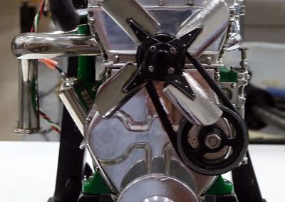 Another view of the finished Duesenberg engine.