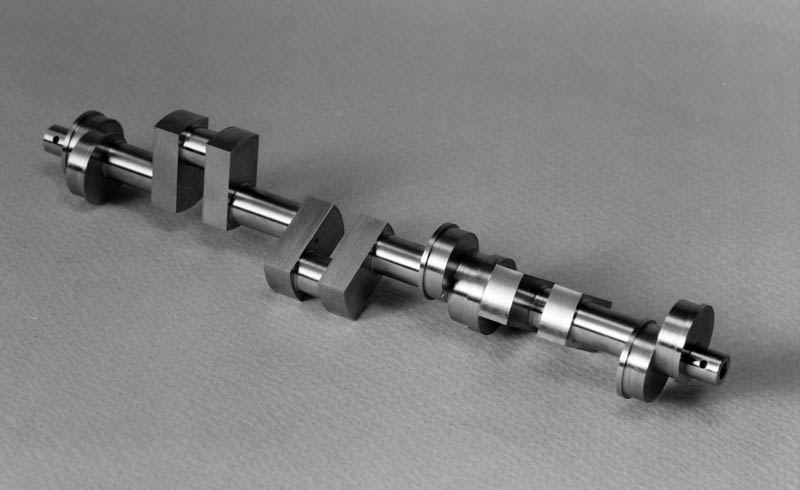 Shay Crankshaft The miniature single-piece crankshaft built for the Shay locomotive.