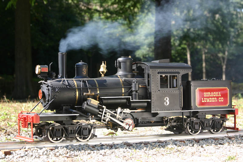 Scale Climax Locomotive The 1/16 scale Climax locomotive.